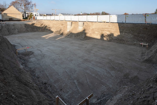 Baustellenansicht Feinabsteckung Gleißnerstraße